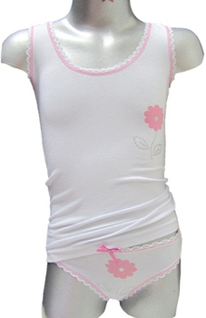 Майка для девочек "Белая с рисунокм" 7653 (размер 2-3 года) - Белье - интернет гипермаркет детской одежды Смартордер