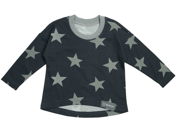 Лонгслив-оверсайз "Звезды" ЛС-2-ЗВЕЗД (размер 74) - Лонгсливы - интернет гипермаркет детской одежды Смартордер